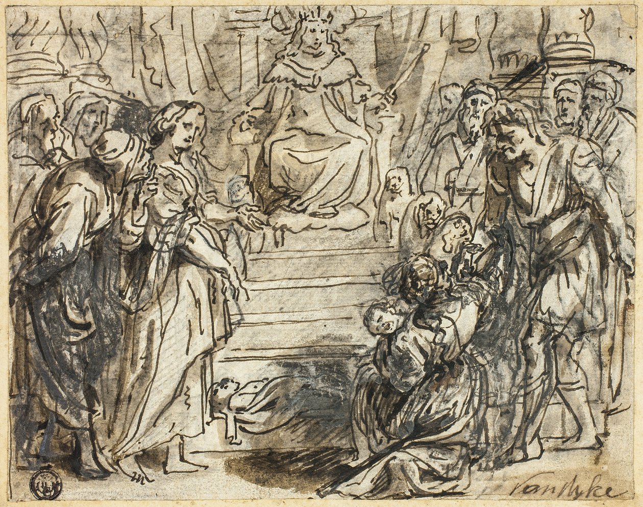 Wyrok Salomona autorstwa Abraham Jansz. van Diepenbeeck