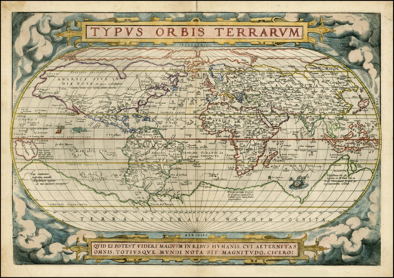 Abraham Ortelius Orbis Terrarum PublikacjaAntwerpia 1572 autorstwa Abraham Ortelius