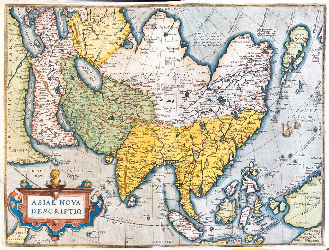 Azja autorstwa Abraham Ortelius