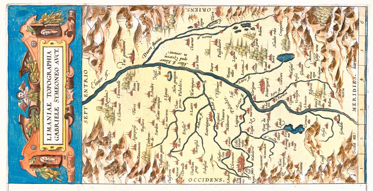 Owernia, Francja autorstwa Abraham Ortelius
