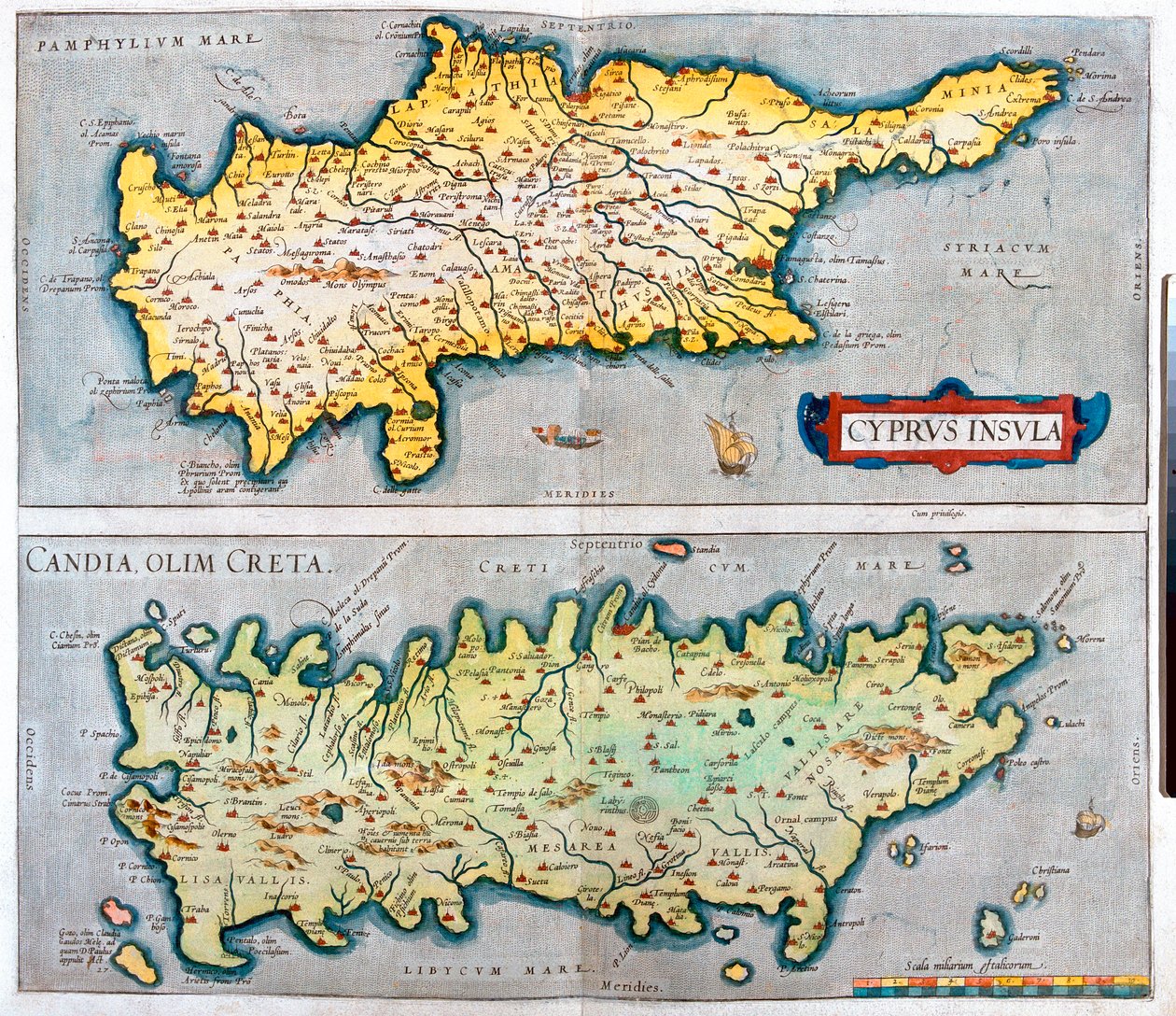 Cypr, Kreta, Cypr, Grecja autorstwa Abraham Ortelius