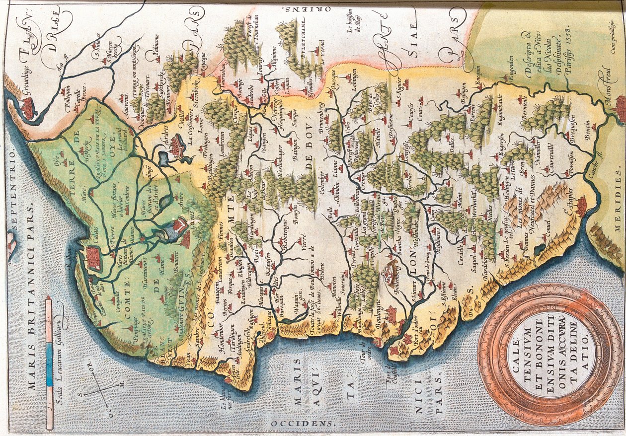 Nord-Pas de Calais , Francja autorstwa Abraham Ortelius