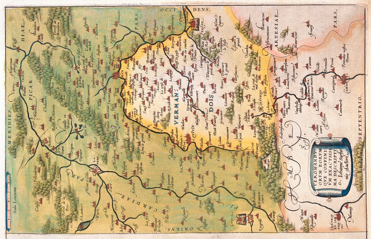 Pikardia, Nord-Pas de Calais , Francja autorstwa Abraham Ortelius