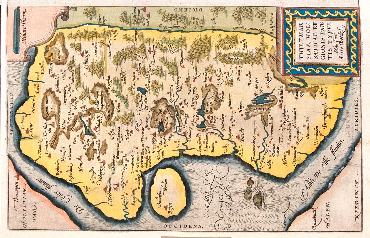 Szlezwik-Holsztyn, Niemcy autorstwa Abraham Ortelius