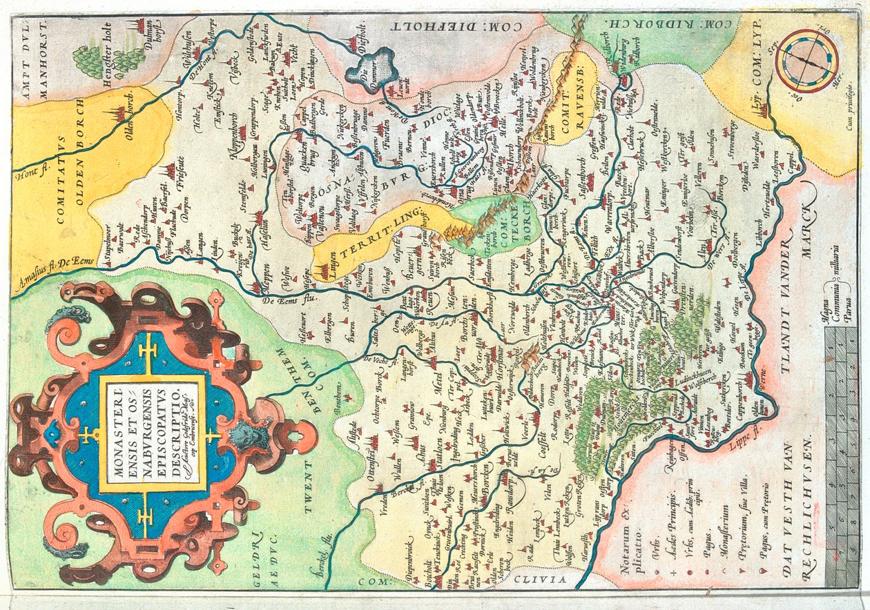 Państwo: Nadrenia Północna-Westfalia, Dolna Saksonia , Niemcy autorstwa Abraham Ortelius
