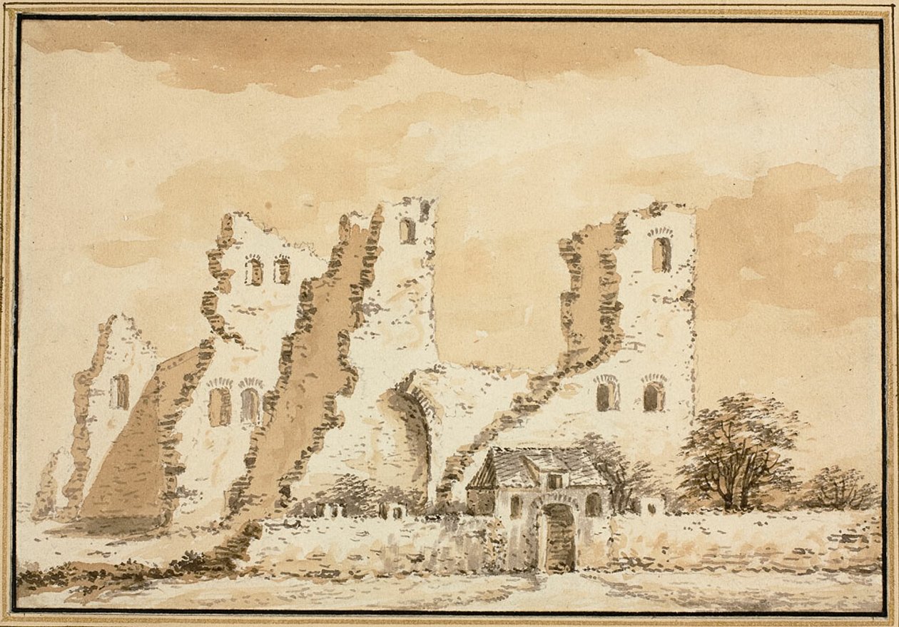 Zamek Altena, niedaleko Delft, zburzony w 1572 r. autorstwa Abraham Rademaker