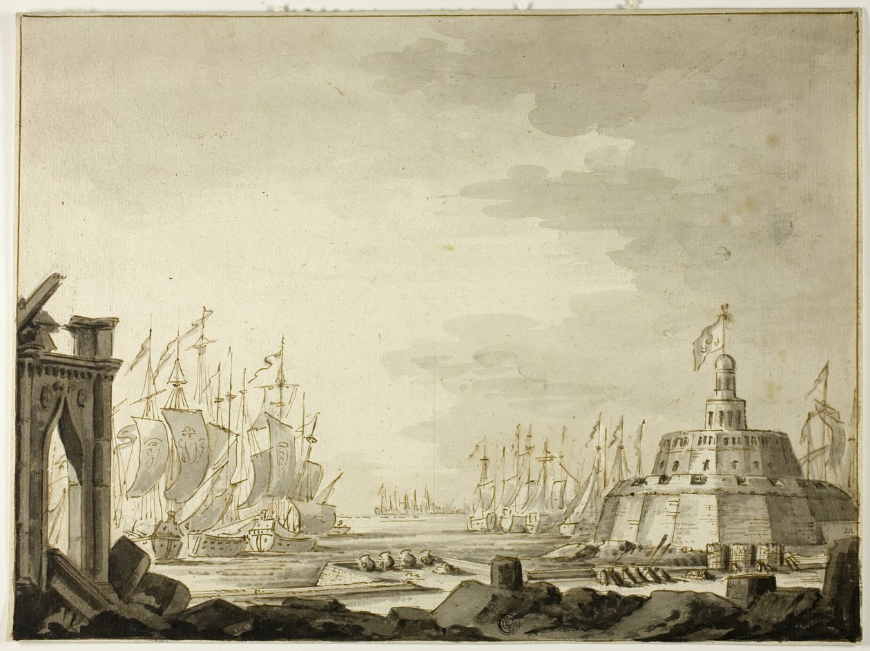Malta, port w Valletcie autorstwa Abraham Storck