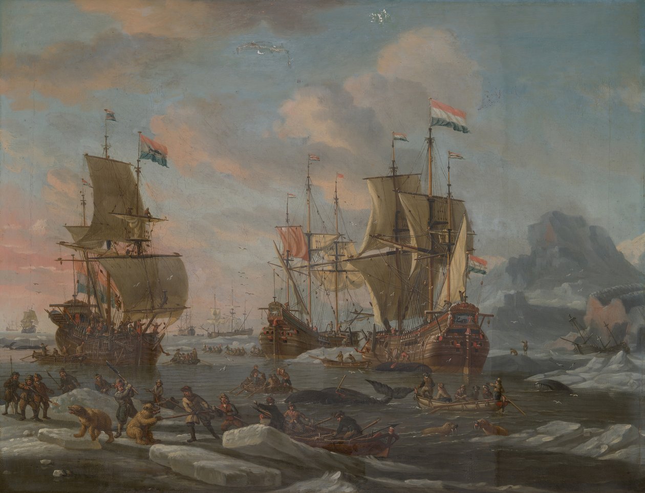 Holenderska Flota Wielorybnicza, 16901700. autorstwa Abraham Storck
