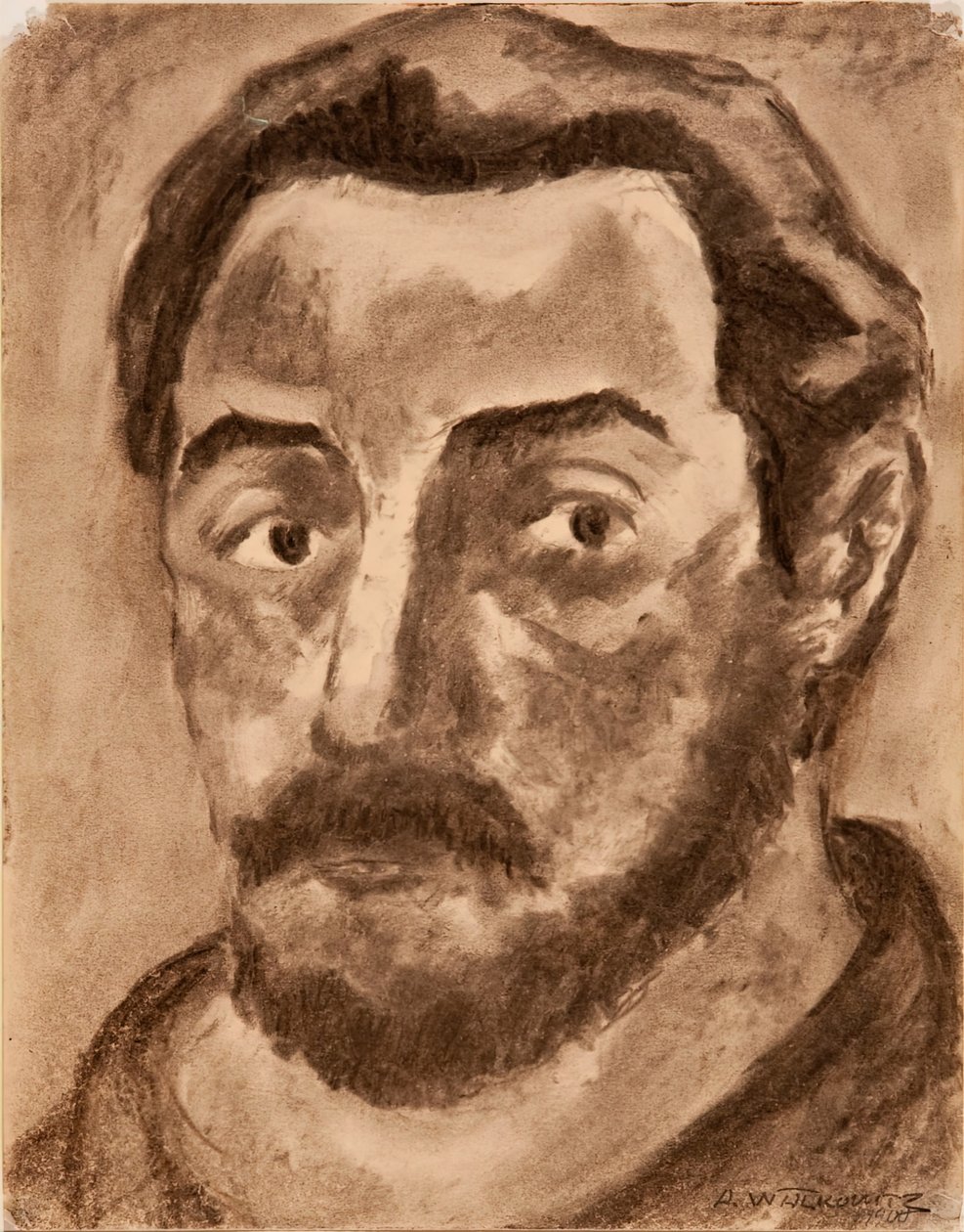 Głowa mężczyzny, 1900. autorstwa Abraham Walkowitz