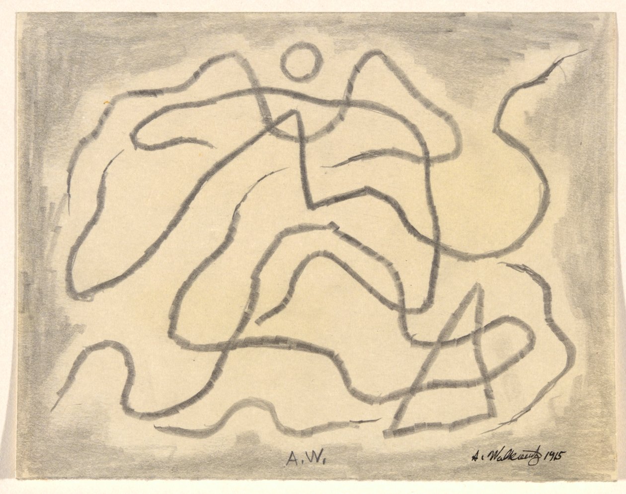 Linie rytmiczne (abstrakcja) autorstwa Abraham Walkowitz