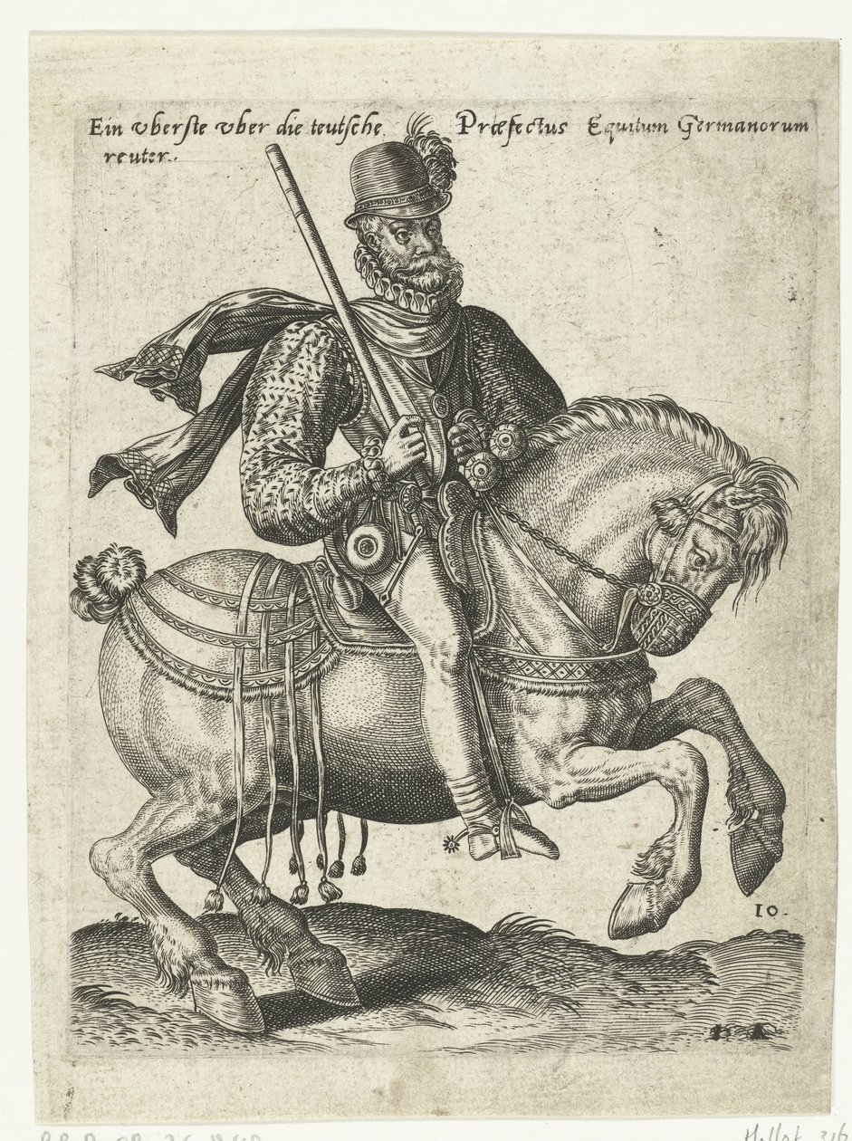 Dowódca niemieckiego jeźdźca autorstwa Abraham de Bruyn (attributed to)