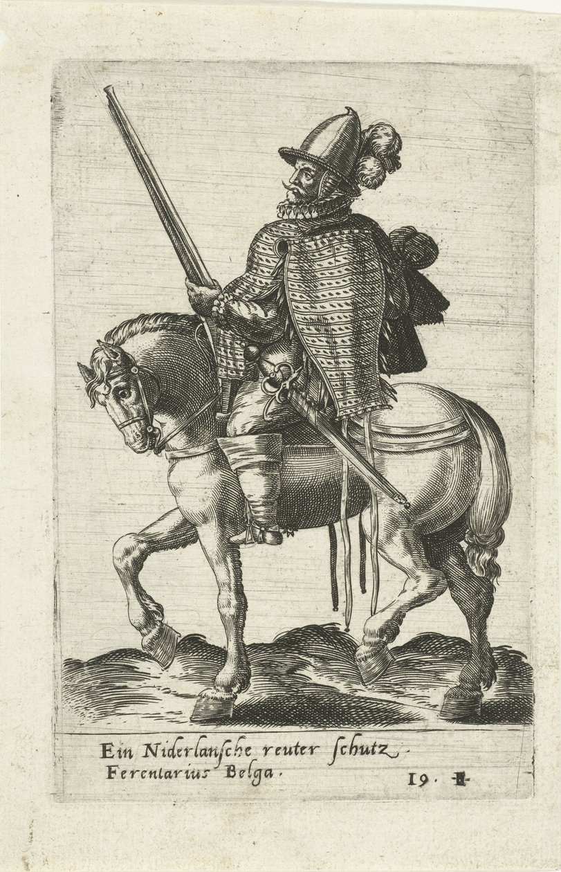 Holenderski jeździec z karabinem autorstwa Abraham de Bruyn (attributed to)
