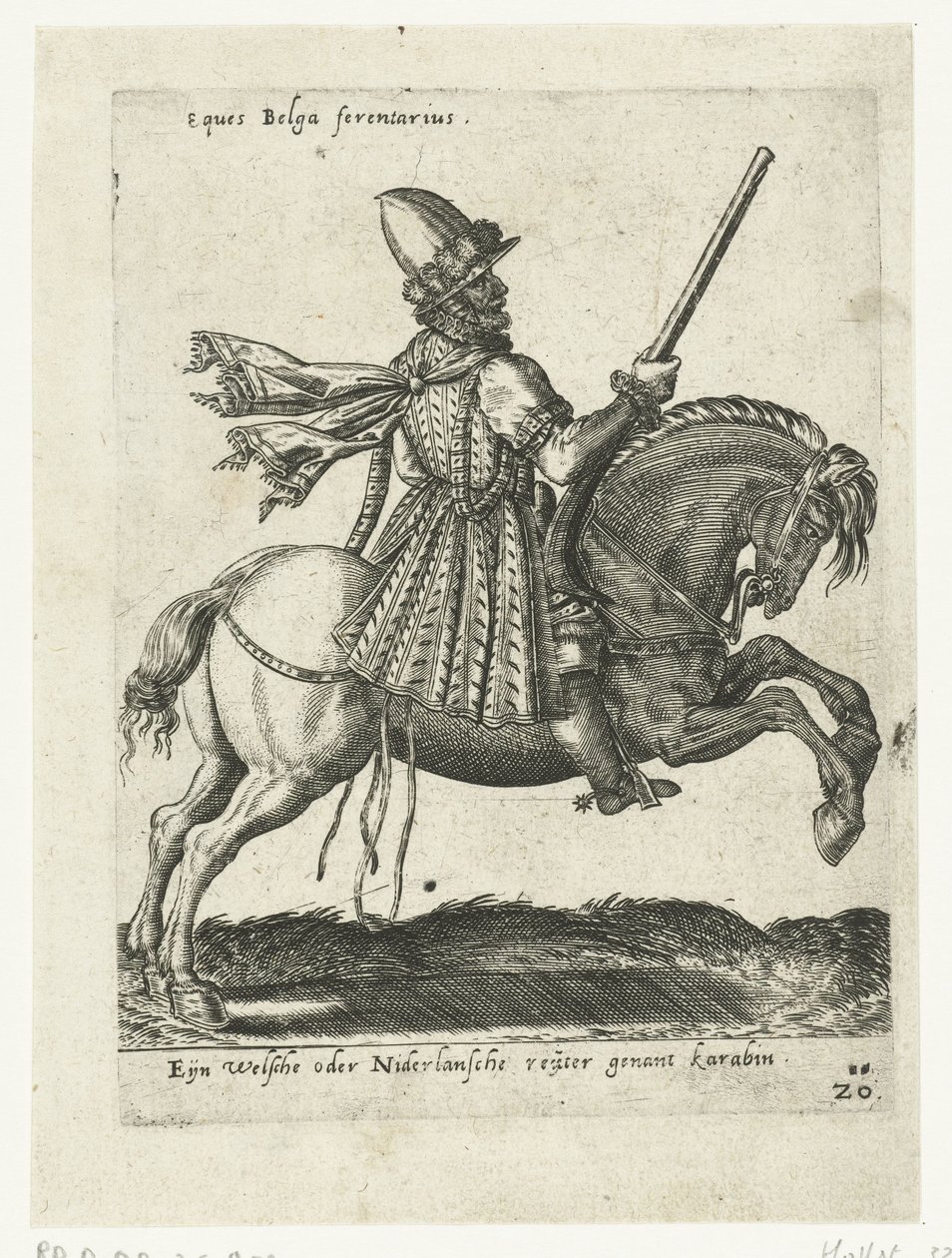 Holenderski jeździec z karabinkiem autorstwa Abraham de Bruyn (attributed to)
