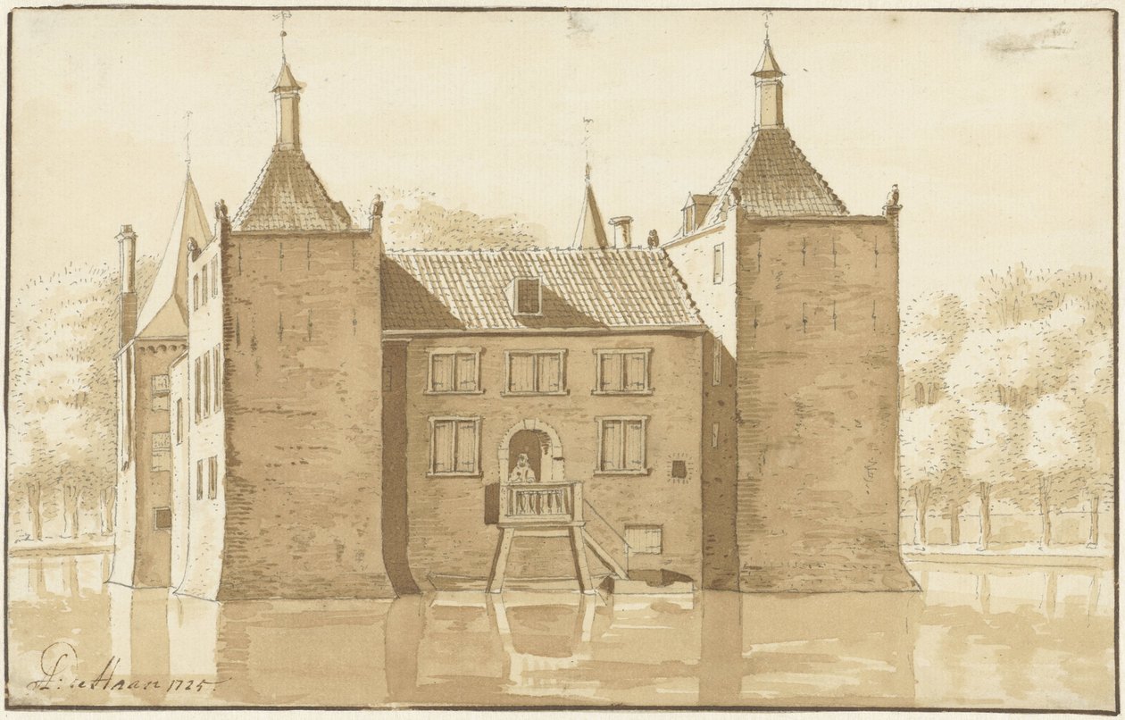 Dom Ilpenstein, Ilpendam, od tyłu autorstwa Abraham de Haen (II)