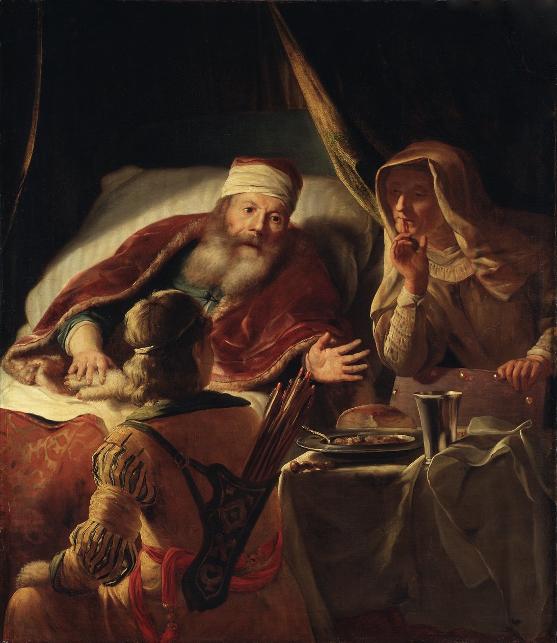 Izaak błogosławiący Jakuba, ok. 1660-70 autorstwa Abraham van Dyck