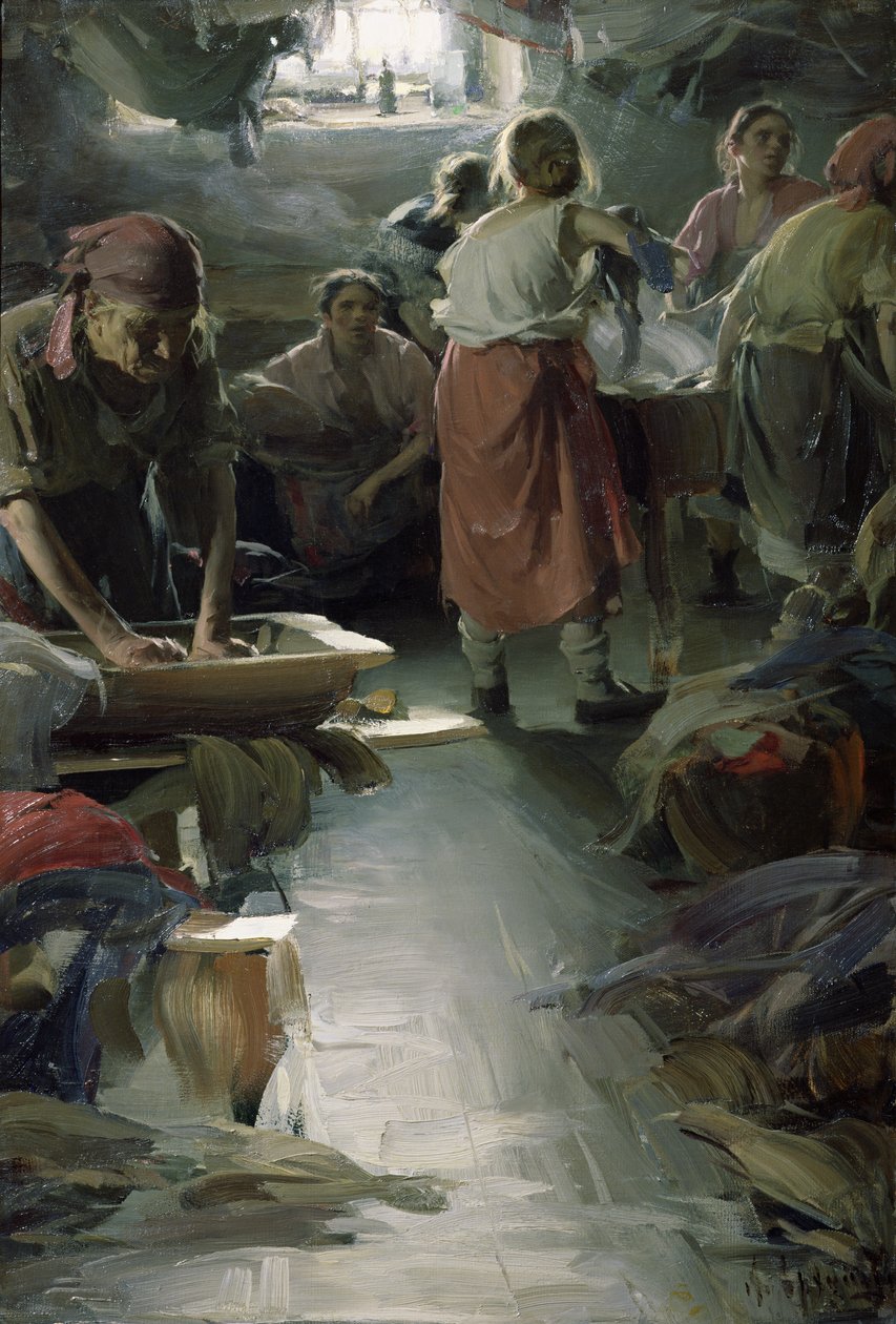 Praczki, 1901 autorstwa Abram Efimovich Arkhipov