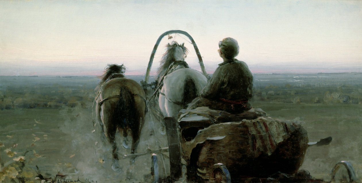 Podróż powrotna, 1896 autorstwa Abram Efimovich Arkhipov