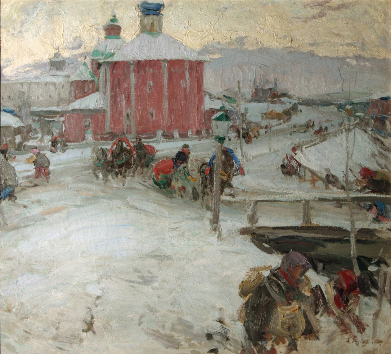 Zima, 1909 autorstwa Abram Efimovich Arkhipov
