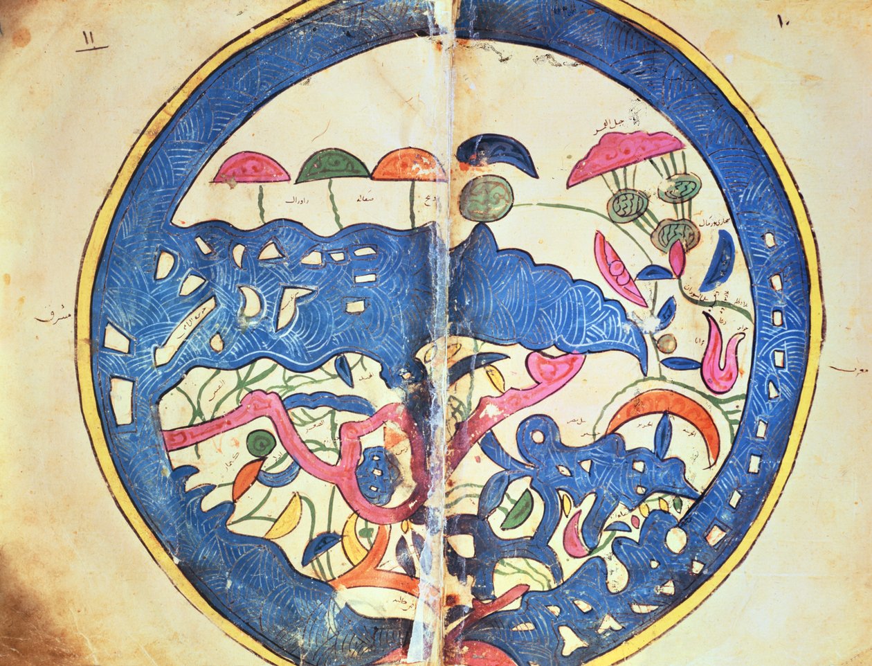 Mapa Egiptu, 1348 autorstwa Abu Muhammad Al Idrisi or Edrisi
