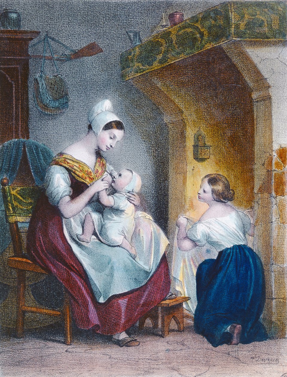 Wetnurse autorstwa Achille Devéria