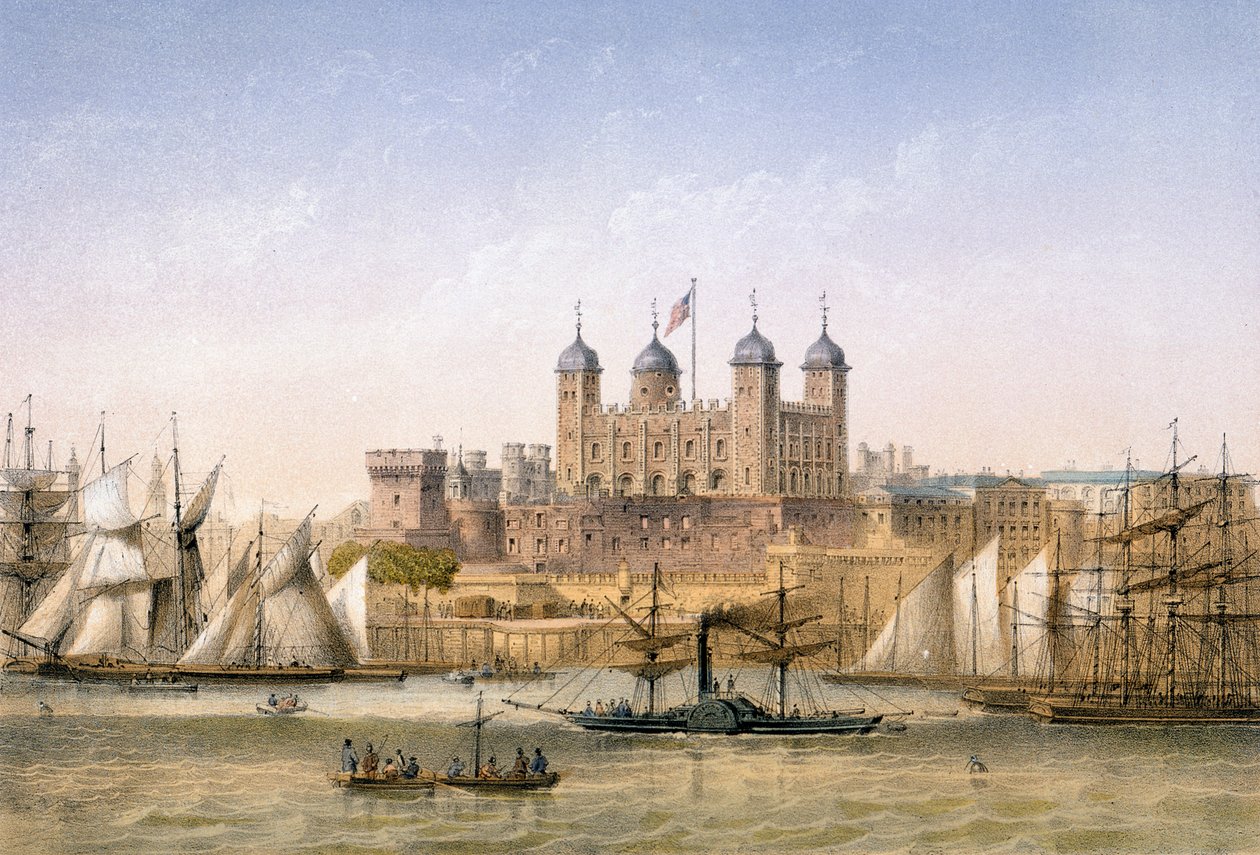 Tower of London, ok. 1862 autorstwa Achille Louis Martinet