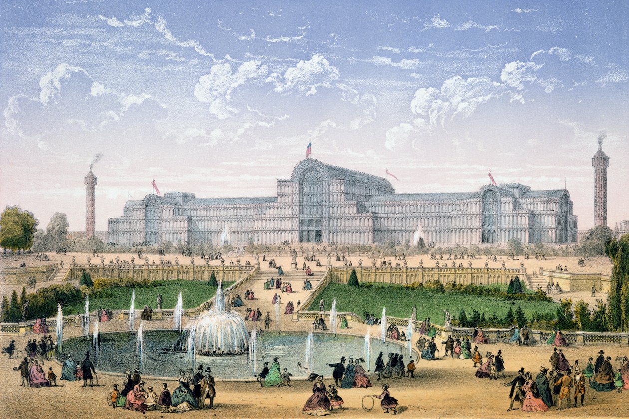 Kryształowy Pałac, Sydenham, ok. 1862 r. autorstwa Achille Louis Martinet