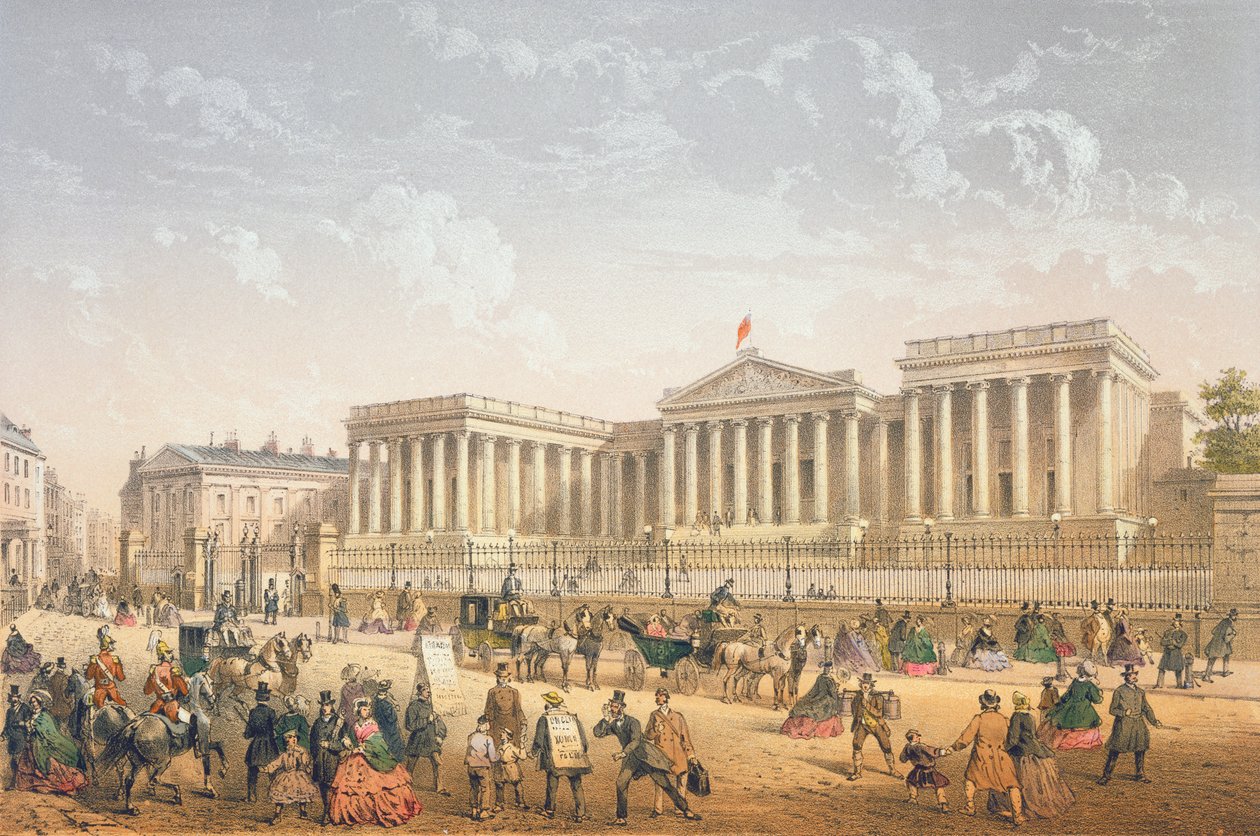 Muzeum Brytyjskie, ok. 1862 r. autorstwa Achille Louis Martinet