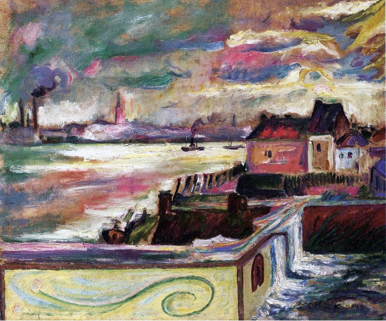 Antuérpia, c.1906 (óleo sobre tela)polonês autorstwa Achille Emile Othon Friesz