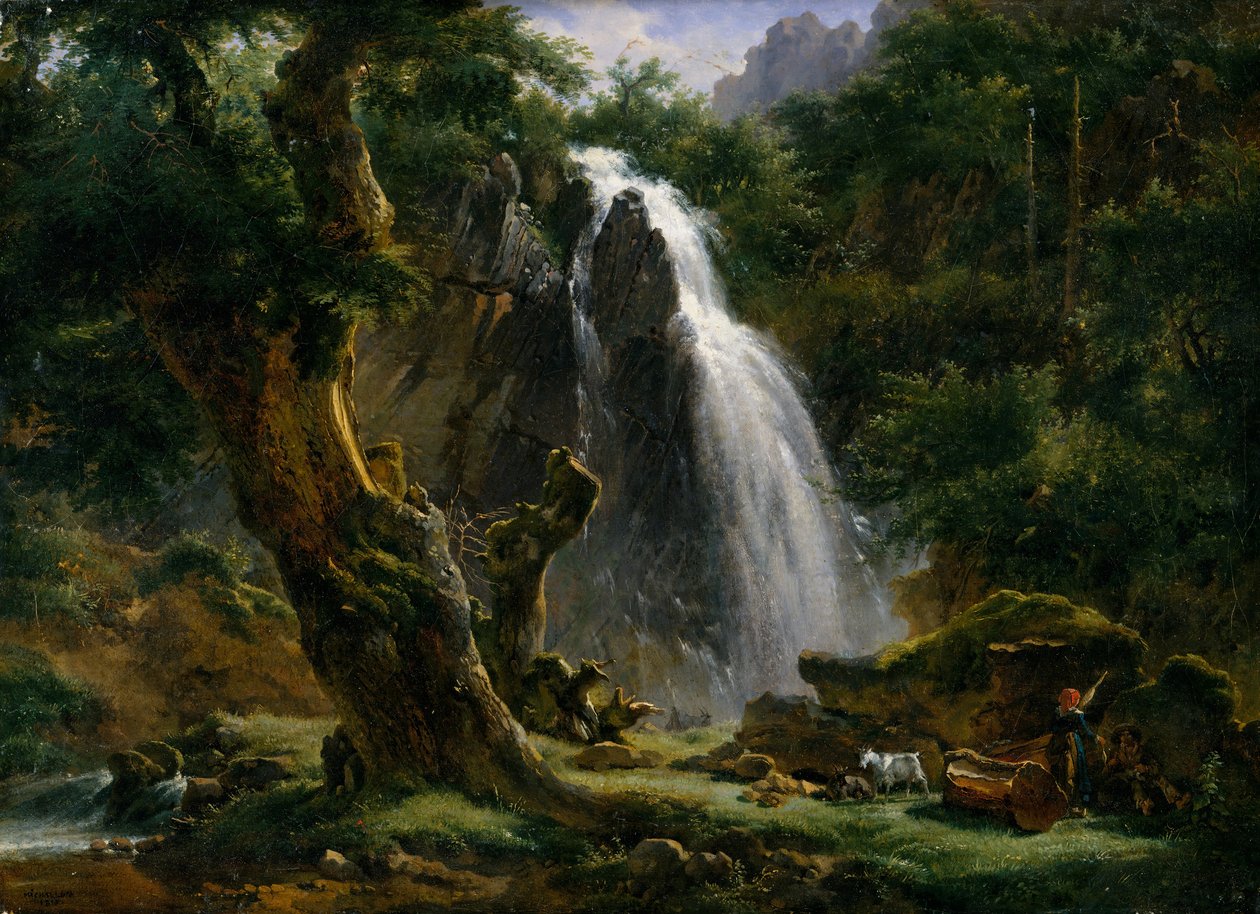 Wodospad w Mont-Dore, 1818. autorstwa Achille Etna Michallon