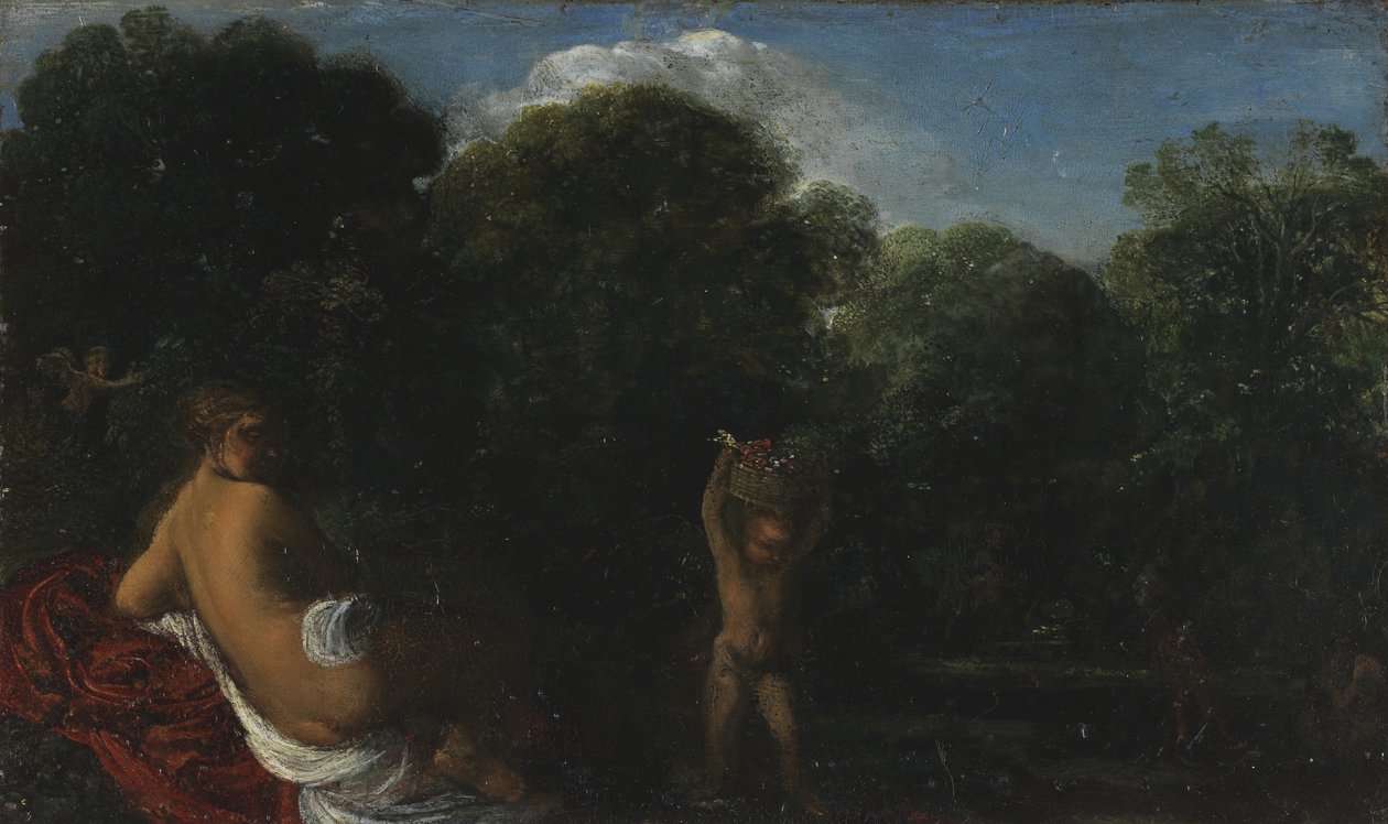 Wenus i Kupidyn, 1600-05 (olej na miedzi) autorstwa Adam Elsheimer