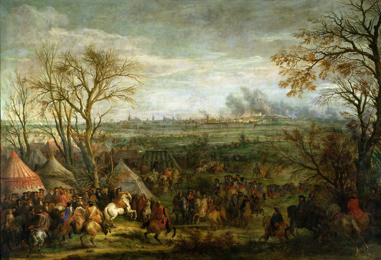 Zdobycie Cambrai w 1677 przez Ludwika XIV (1638-1715), koniec XVII wieku autorstwa Adam Frans van der Meulen