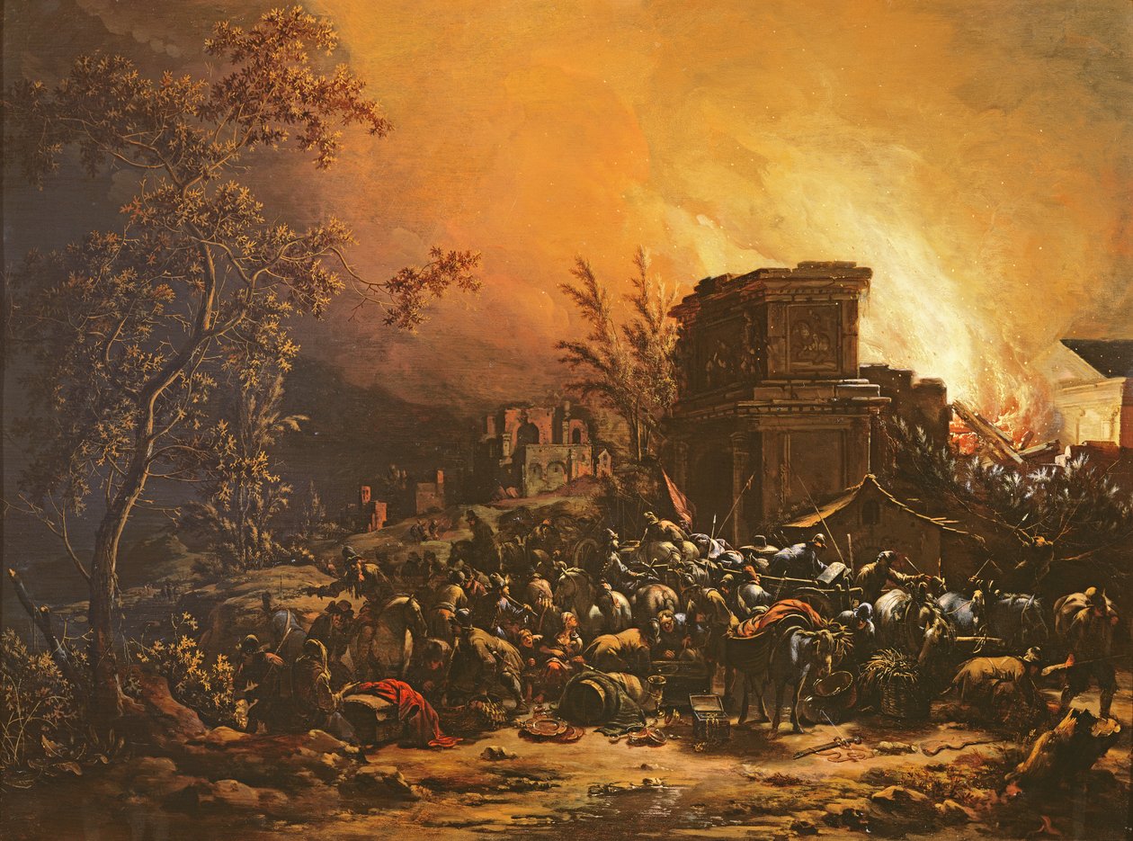 Nocna scena plądrowania autorstwa Adam Colonia