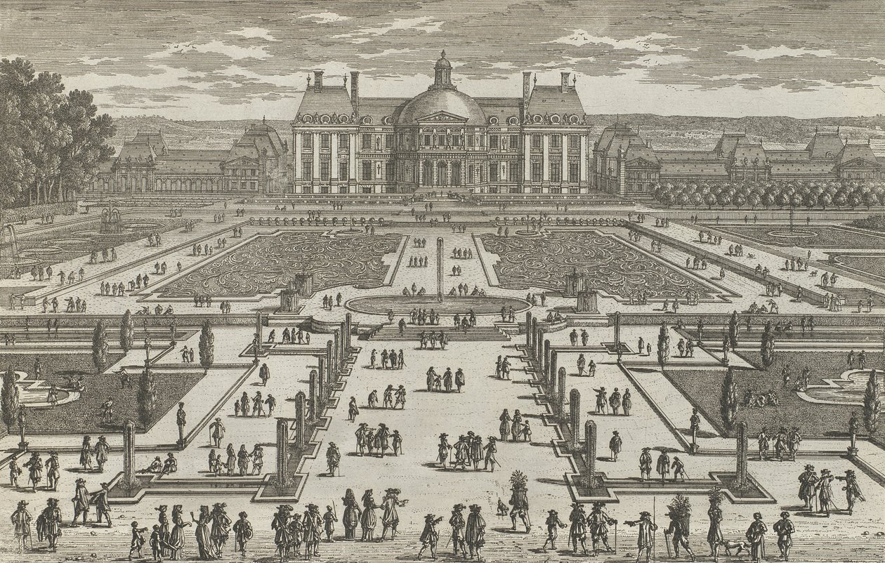 Widok Vaux-Le-Vicomte, lata 80., lata 80. XVII wieku. autorstwa Adam Perelle