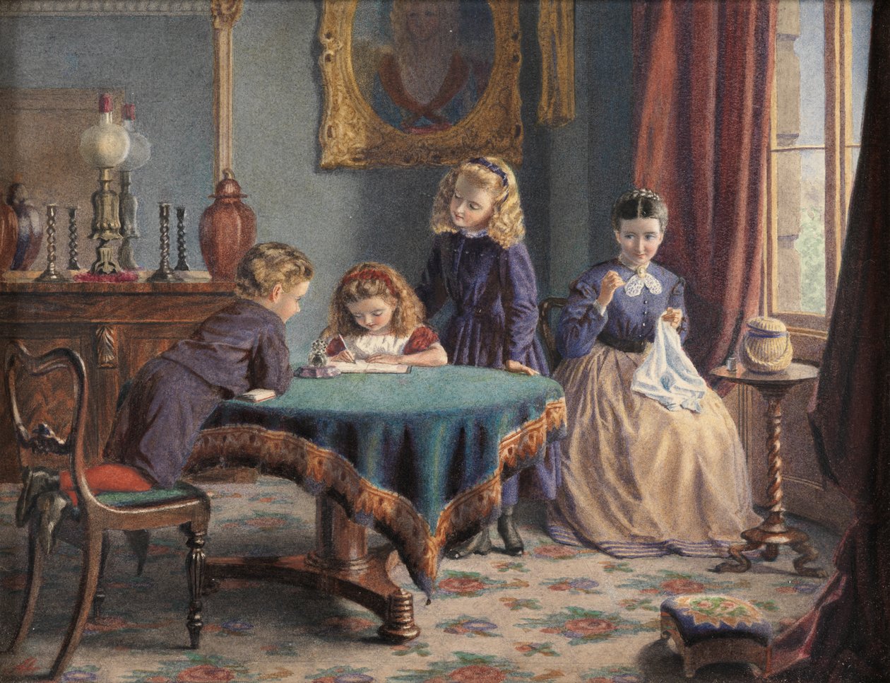 Jej pierwszy list (akwarela) autorstwa Adelaide Agnes Maguire