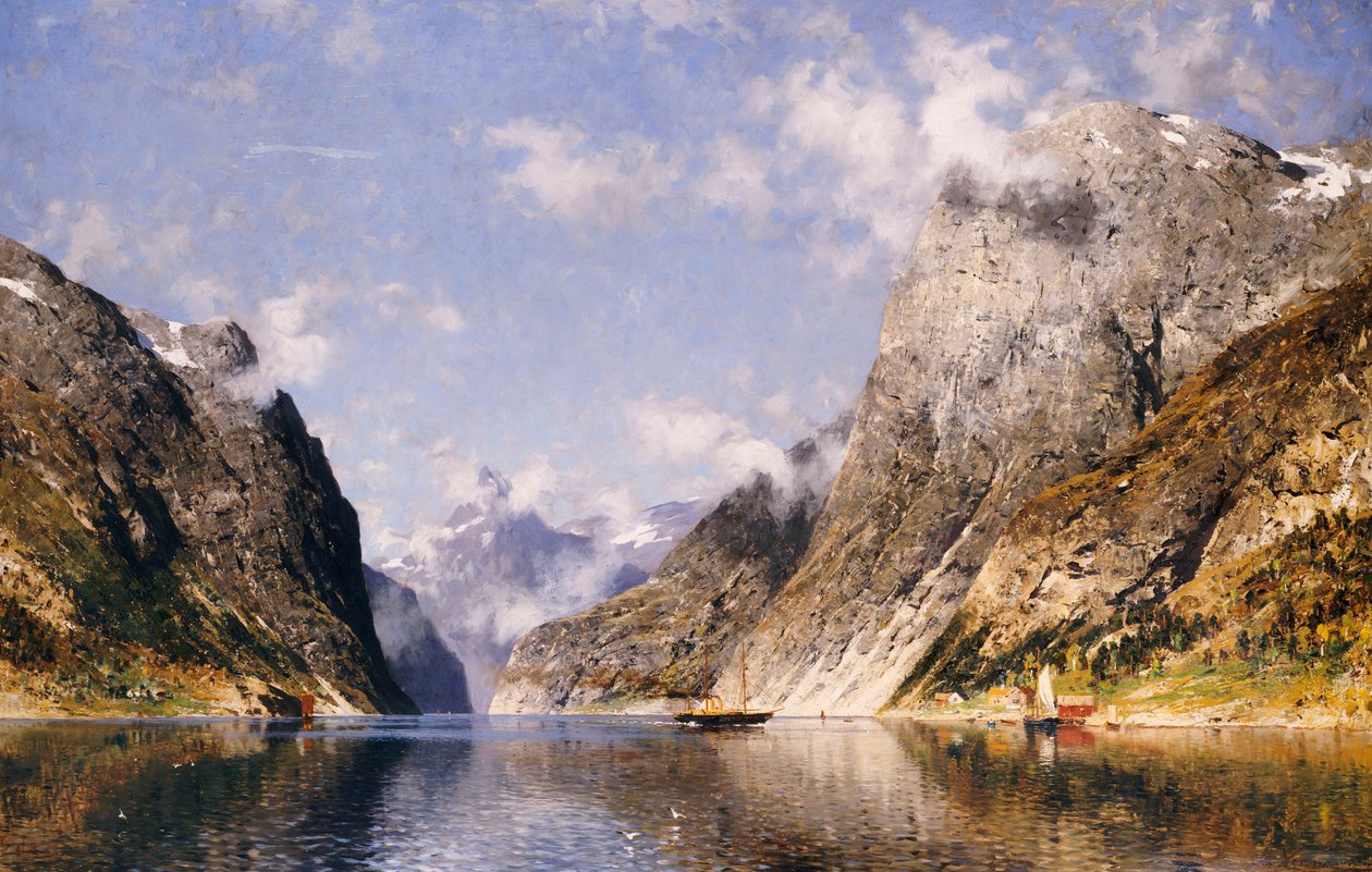 Norweski fiord autorstwa Adelsteen Normann