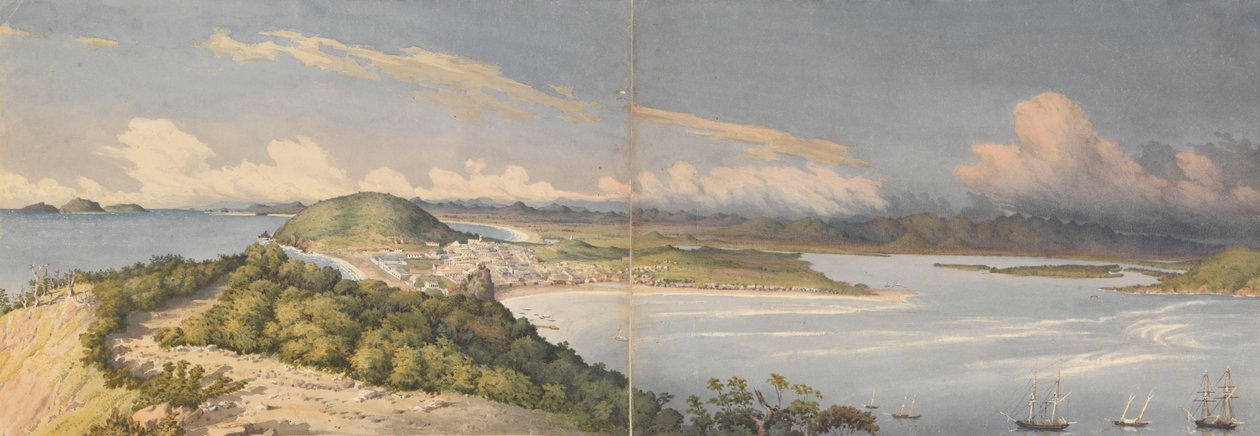 "Mazatlan [Meksyk] sierpień 1850 r. autorstwa Admiral Sir Edward Gennys Fanshawe