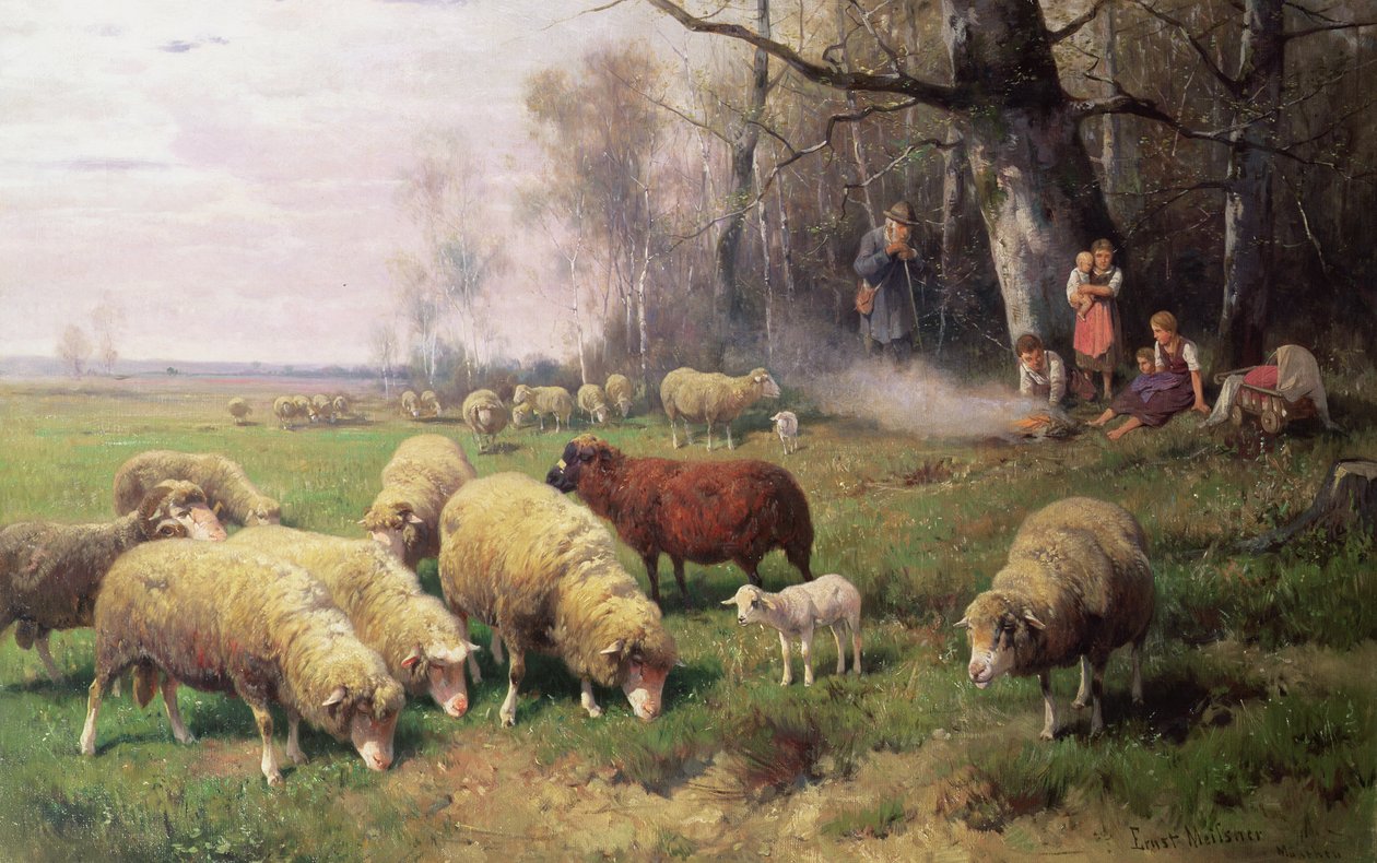 Rodzina Pasterza autorstwa Adolf Ernst Meissner