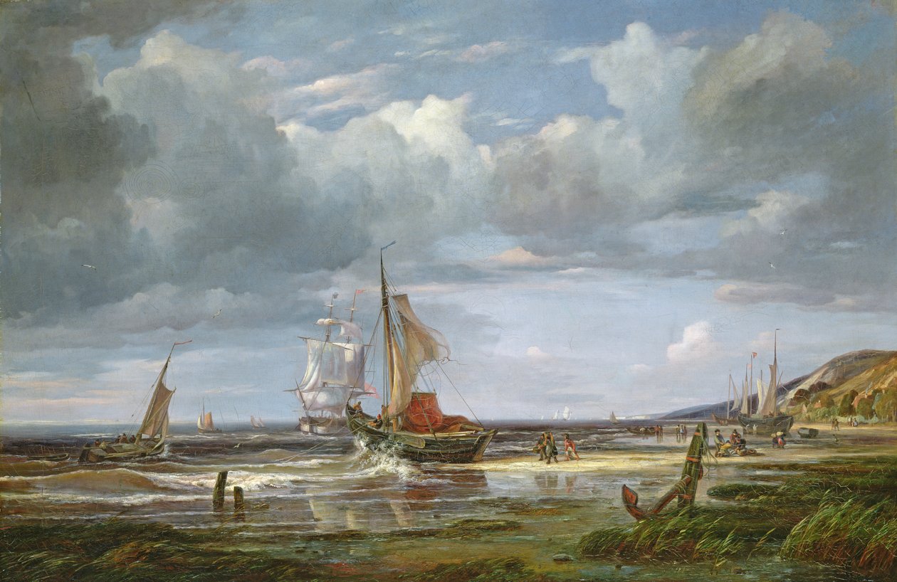 Łaba w Blankenesee, 1844 r. autorstwa Adolf Vollmer