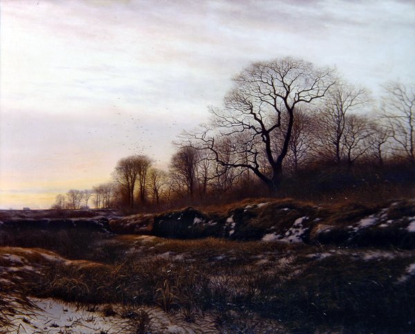 Zimowy dzień autorstwa Adolf Alfred Larsen