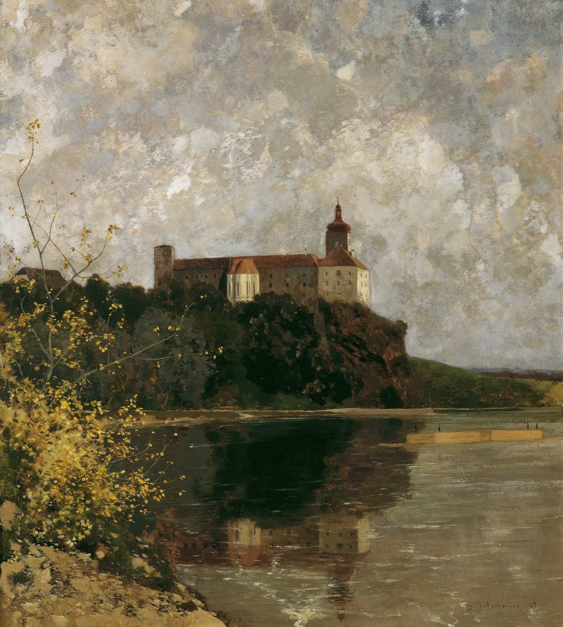 Zamek Persenbeug autorstwa Adolf Gustav Ditscheiner