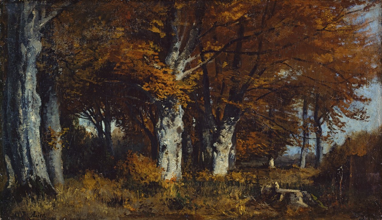 Las bukowy jesienią autorstwa Adolf Heinrich Lier