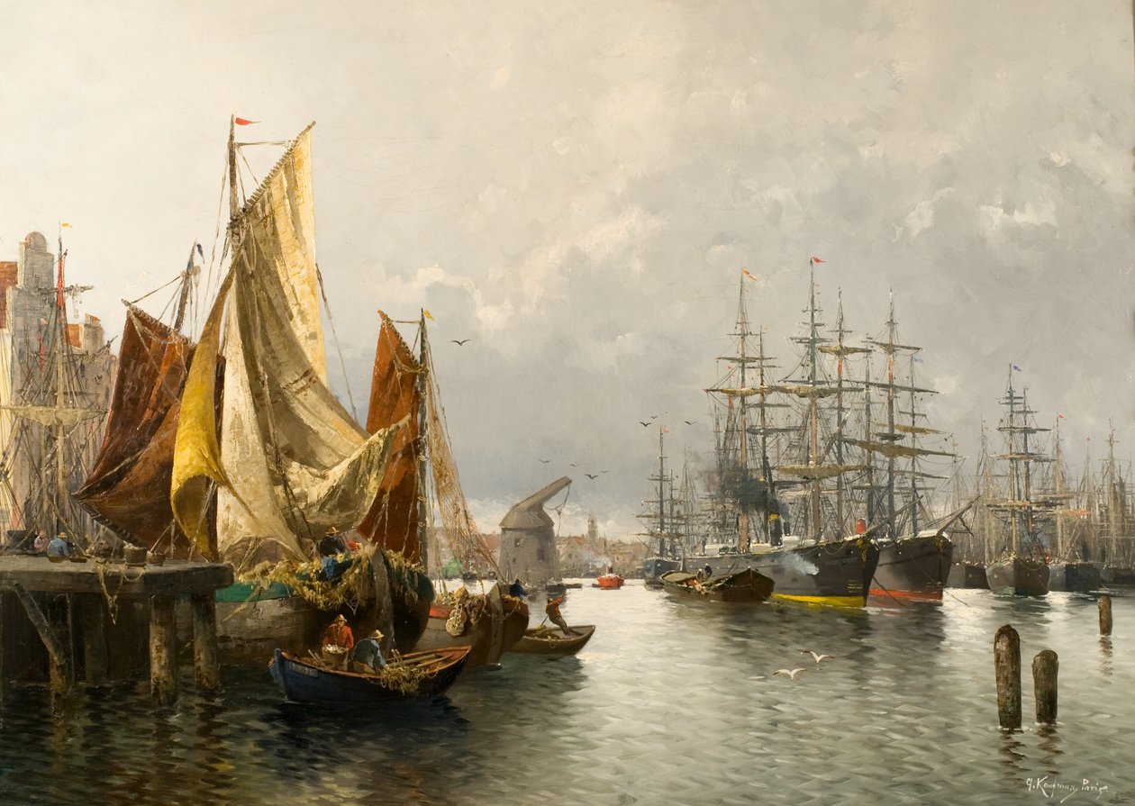W porcie Le Havre autorstwa Adolf Kaufmann