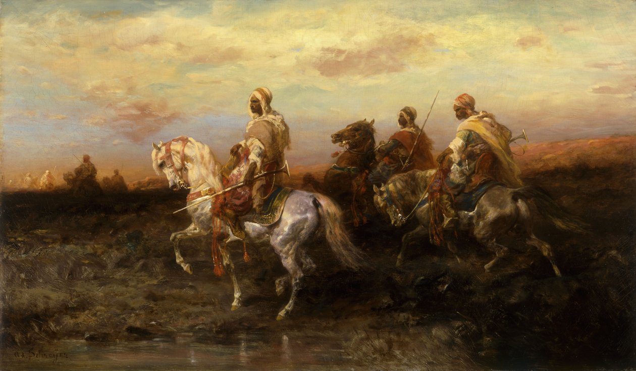 arabscy jeźdźcy, autorstwa Adolf Schreyer