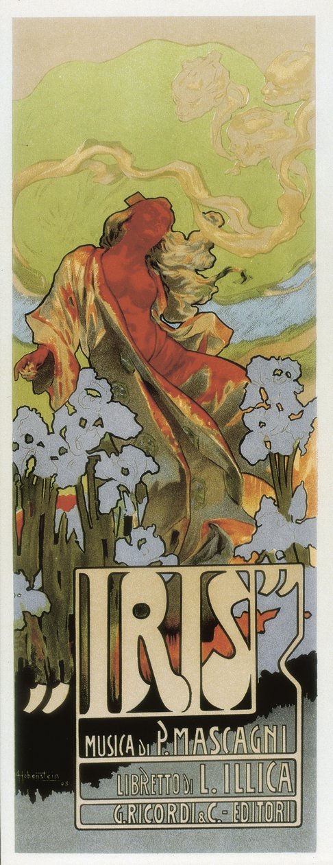 Opera „Irys Pietro Mascagni autorstwa Adolfo Hohenstein