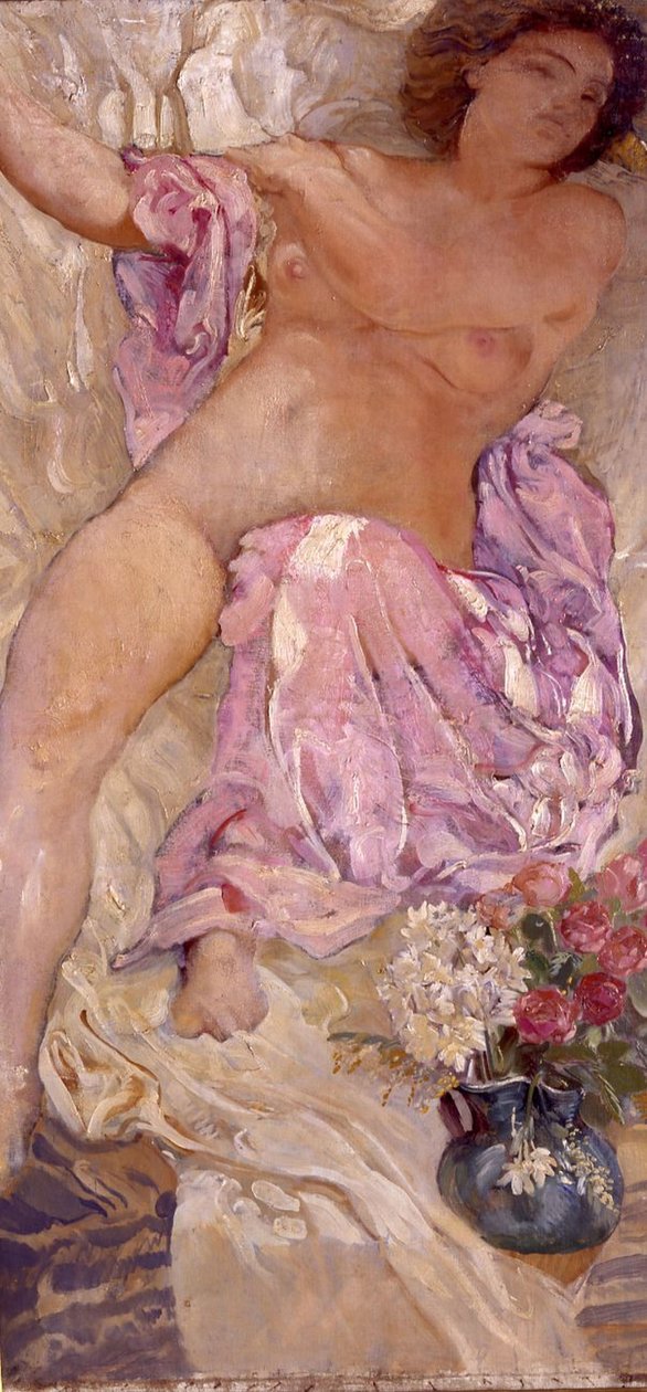 Akt z kwiatami, 1910. autorstwa Adolfo de Carolis