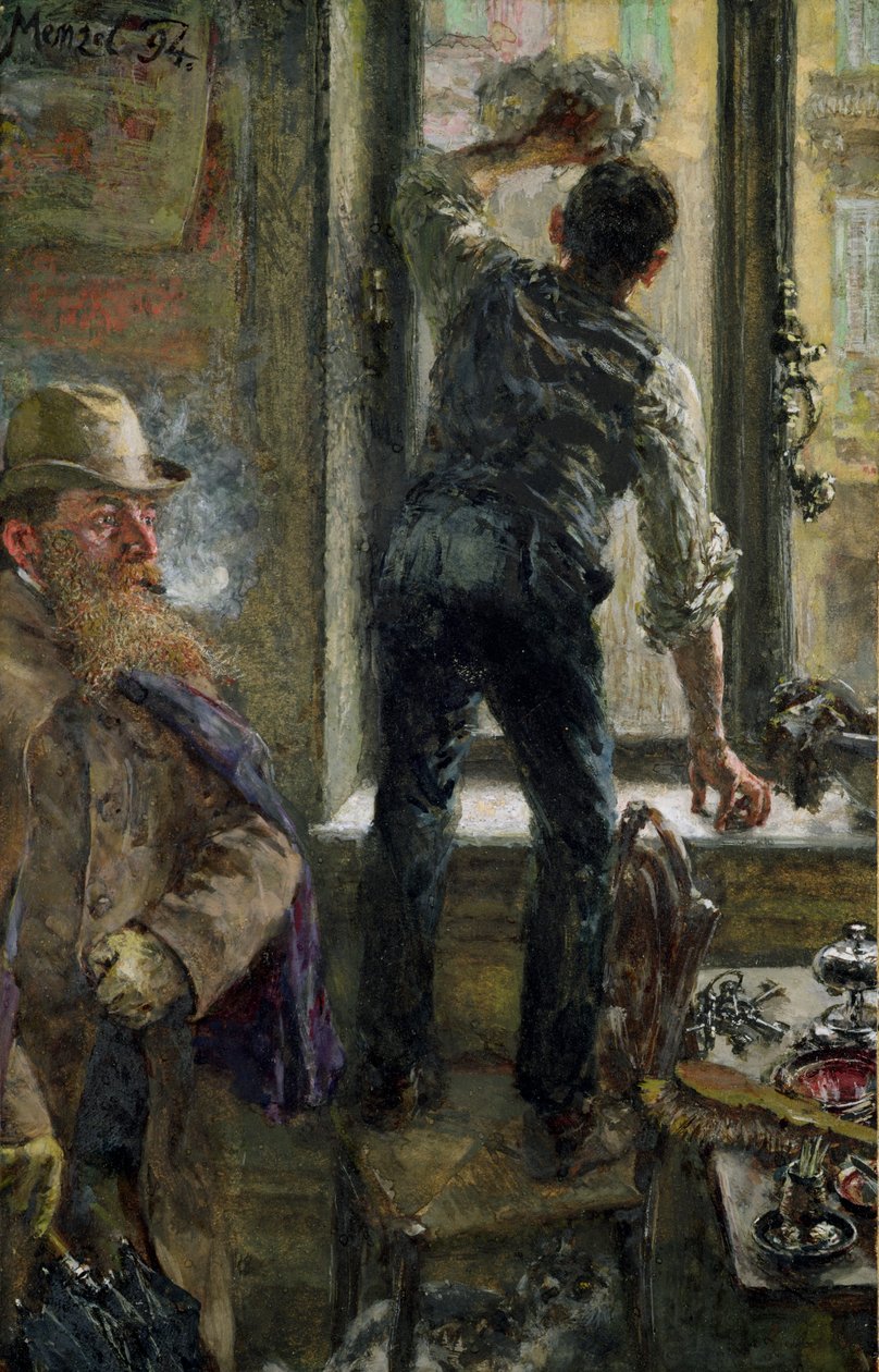 Śniadanie w kawiarni, 1894 autorstwa Adolph Menzel