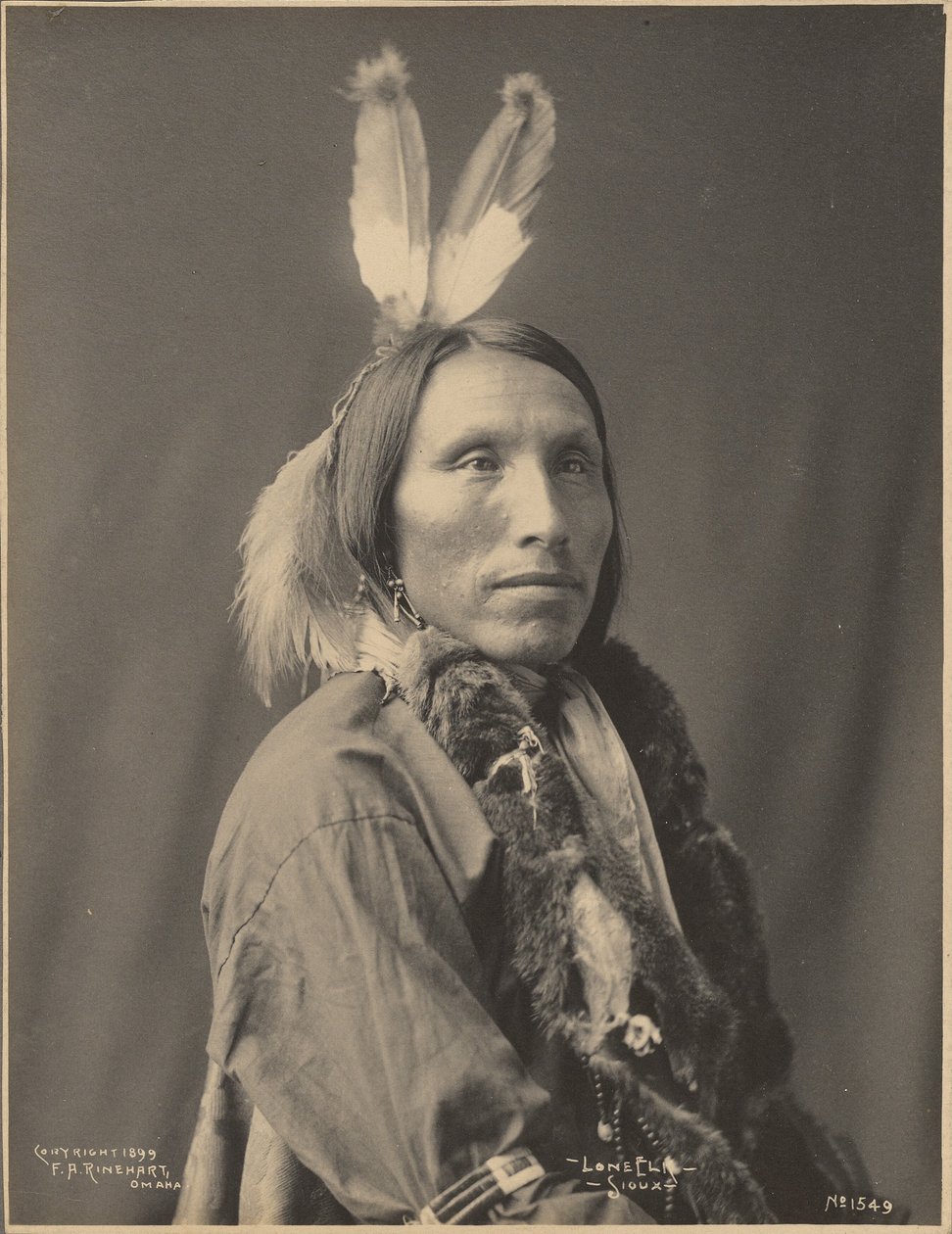 Samotny Łoś, Sioux autorstwa Adolph F. Muhr
