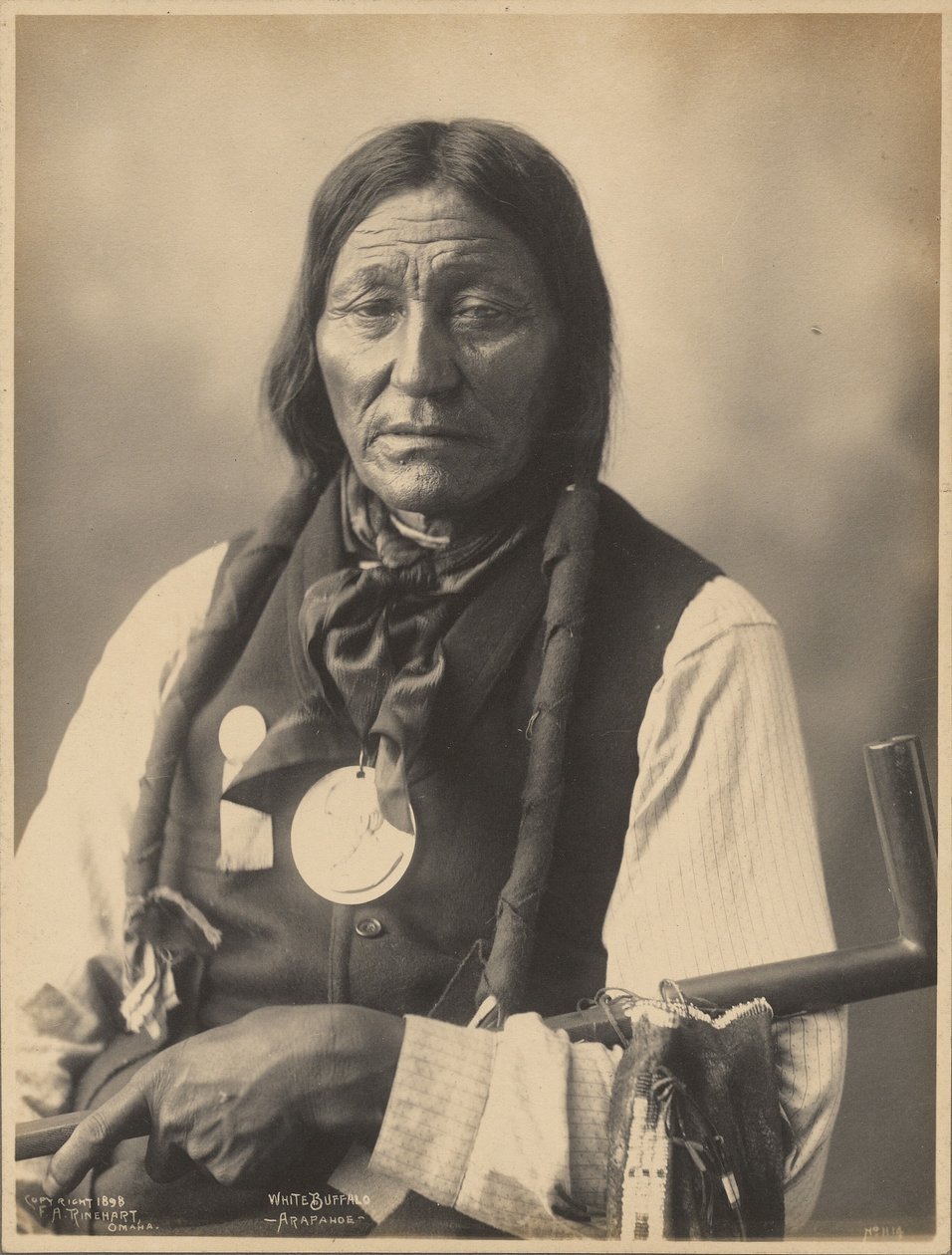 [Biały Bizon z ludu Arapaho]. autorstwa Adolph F. Muhr