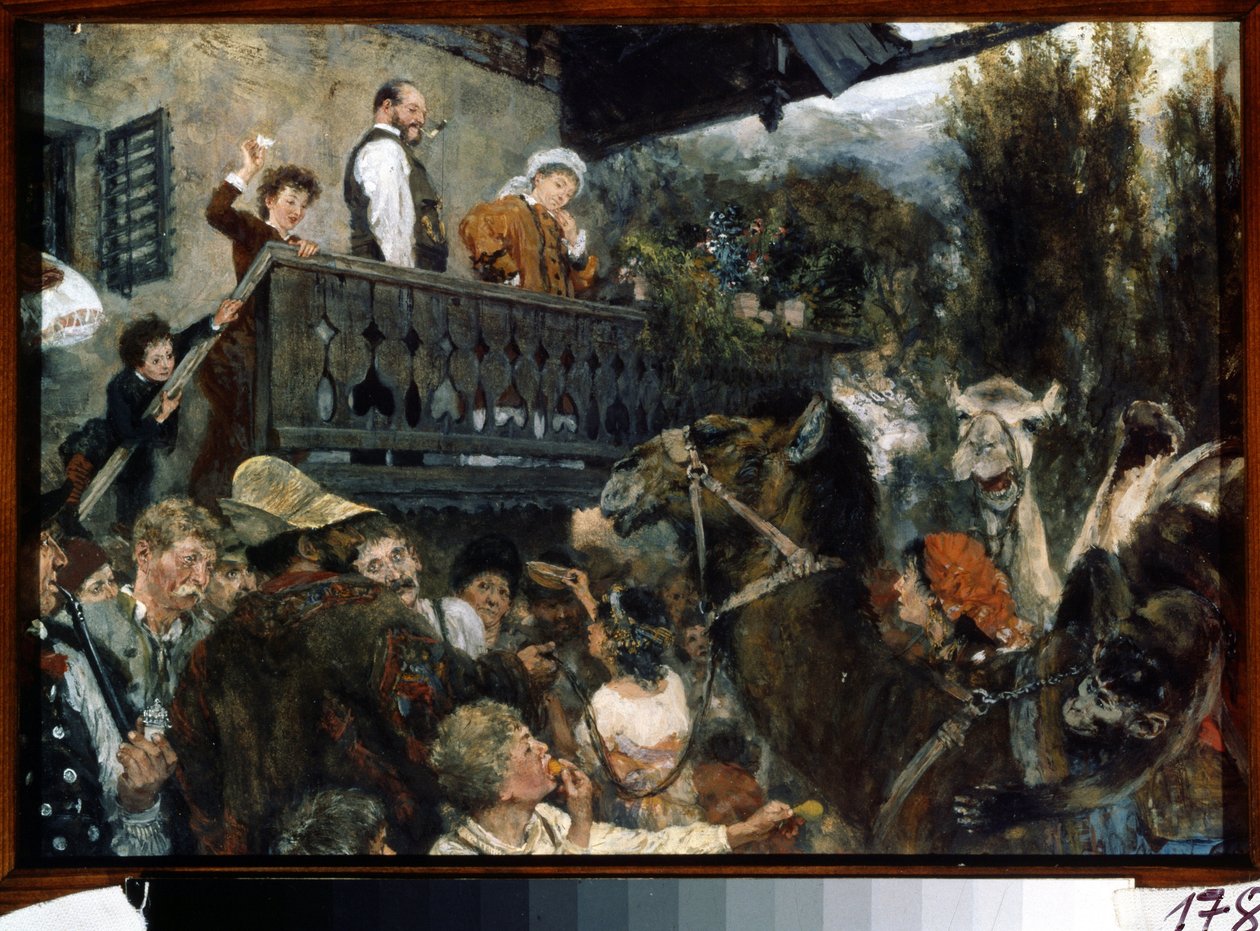 Cyrk wędrowny autorstwa Adolph Menzel