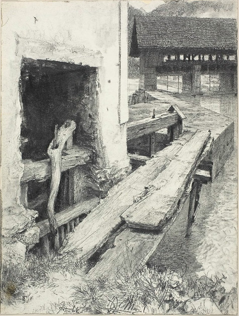 Śluza autorstwa Adolph Menzel